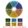Caixa de Miçangas de Arroz Transfronteiriça 2/3/4mm Miçangas de Arroz de Vidro Miçangas Soltas Miçangas para Ponto Cruz DIY Material para Miçangas de Joias