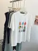 ¡Camiseta Juvenil de Manga Corta con Estampado de Frutas 3D Estilo Coreano para Mujer! Camiseta Casual de Verano Ligera, Corte Holgado, Adelgazante, Cuello Redondo