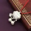 Adornos de Plata Lin Fa Dragón y Fénix Chengxiang Candado de Plata S999 Plata de Ley Longevidad Fortuna Candado de Longevidad Regalo de Luna Llena para Niños