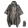 Capa Camuflada Multifuncional de PVC Impermeable Lona Poncho para Lluvia de Cuerpo Entero Extendido Poncho de Montar Antitormenta Impermeable de Tres en Uno