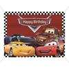 Fundo de Festa de Aniversário Tema Bandeira Quadriculada Corrida Transfronteiriça Decoração de Banner de Parede Polyester Celebração de Carro