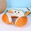 2024 Nueva Almohada Creativa Multiusos Almohada de Cuello Almohada para Siesta de Oficina Almohada de Cuello de Dibujos Animados Almohada U de Peluche Pan Tostado
