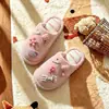 Pantuflas de algodón para niñas, pantuflas de interior de otoño e invierno para niños, antideslizantes, cálidas, lindas y adecuadas para usar en familia, con diseño de felpa