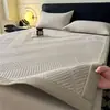 Alfombrilla de Hielo de Seda de Verano 100% Polietileno Tipo A con Sensación Refrescante, Juego de Tres Piezas, Funda de Sábana Bajera de Una Pieza, Sábana de Cama de Verano Cubre Colchón 4