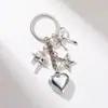 Chaveiro Pingente Presente Estrela do Mar Golfinho Concha Exquisito para Bolsa de Meninas Chaveiro de Pérola Joia Presente