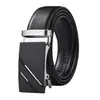 Cinturón de Negocios para Hombre, para Viajes Diarios, con Hebilla Metálica Automática, Borde con Patrón de Lichi de PVC, Cinturón Resistente al Desgaste, Venta al por Mayor desde Fabricante de Origen