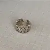 Anel Íris Cruzada Nicho Alto Padrão Luxo Leve Ins Tendência Personalidade Cool Versátil Vazado Trabalho Pesado Anel de Dedo Feminino