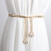 Corrente de Cintura Feminina Decoração Vestido de Verão Estilo Coreano Metal Chanel Versátil Corrente para Cinto Suéter Corrente para Cinto de Calça