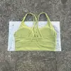 Cor sólida de alto impacto à prova de choque de volta cruz multi-ombro alça de esporte feminino roupa interior ioga fitness treinamento com almofada no peito