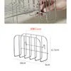 Estante de cuchillos de cocina montado en la pared con ganchos para colgar utensilios de cocina (se expande para funcionar como escurreplatos, no apto para uso independiente)