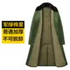 Abrigo Militar Abrigo de Algodón Abrigo Largo Engrosado de Invierno para Hombre Protección de Seguridad Ropa a Prueba de Frío Abrigo de Algodón Verde Militar Abrigo de Algodón para Protección Laboral en Almacén Frío