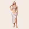 Corrente de corpo nova AYJ com contas pesadas, estilo europeu e americano, para mulheres, com franja solta, moda, gola halter, lingerie