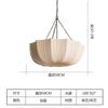 Lustre de tecido estilo creme para restaurante japonês, caixa de hotel, luminária de teto zen minimalista francesa para quarto, projeto de hotel