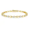 Pulseira Tennis S925 Prata Esterlina com Moissanita Marquise, Venda Quente Transfronteiriça Europeia e Americana, Elegante e Versátil com um Toque de Luxo de Alto Padrão