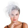 Sombrero de gasa europeo y americano tocado cubierta de plumas accesorios de gasa abanicos velo de novia sombrero tocado
