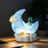 Novo animal de estimação fofo pequeno desenho animado balão de ar quente estrela luz maré brincar boneca menina coração luz noturna decoração de mesa ornamentos