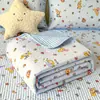 Funda de Cama de Gasa de Doble Capa con Sensación de Nube Grado Madre e Hijo Clase A Pieza Única Lavable a Máquina Acolchada Sábana Gruesa Juego de Tres Piezas Sábana Kang para Tatami