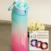 B B720Ml Botella de Agua Divertida con Sabor a Fruta, 0 Azúcar y 0 Calorías, Taza con Anillo Aromático