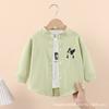 Chaquetas de Primavera y Otoño con Cuello Alto para Niños y Niñas, Ropa de Aire Acondicionado para Niños, Cárdigans, Prendas Exteriores de Manga Larga para Bebés, Tops Casuales para Bebés, Algodón Puro