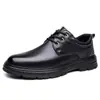 Al por mayor Zapatos de Cuero para Hombre de Cuero Vacuno de Primera Capa, Zapatos de Cuero Genuino Transpirables, Zapatos de Cuero Slip-On para Negocios Casuales, Zapatos de Cuero con Suela Gruesa y Puntera Ancha