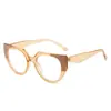 Gafas de Moda con Montura de Mariposa, Bloqueo de Color, Sin Graduación para Mujer, Estilo Callejero Casual Elegante, Gafas Adelgazantes con Filtro de Luz Azul para Hombre