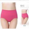Ropa interior para mujer calzones de cintura alta doble capa para contraer el abdomen y levantar la cadera ropa interior de algodón de color sólido para mujer venta al por mayor de fábrica