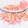 Contas de cor de gel de creme faça você mesmo, grãos de açúcar, frutas, amor, peças de cerâmica macia, material de cartão Goo, grampo de cabelo feito à mão, acessórios de cabelo