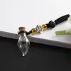Pingente de Frasco de Óleo Essencial para Perfume, Chaveiro Frasco dos Desejos, Rolha de Cortiça em Formato de Coração, Pequeno Frasco de Vidro, Pingente para Bolsa, Corda Trançada