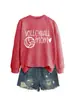 Mamá de Voleibol Amazon Ebay Estación Independiente Moda Versátil Deportes Sudadera para Mujer Otoño e Invierno Camiseta Interior