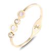 Pulseira Lele Jewelry Fashionável e Moderna de Aço Titânio com Diamantes e Madrepérola Branca Aço Inoxidável Estilo Universitário Fresco Pulseira Feminina