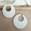 Atmósfera de Otoño e Invierno Pendientes Trenzados de Lana Coloridos Difuminados para Mujer Pendientes de Aro Coloridos Morandi Diseño de Nicho para Mujer