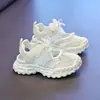 Zapatos Casuales de Malla Hueca de Verano para Niñas, Sandalias Deportivas de Malla Sencilla con Malla de Perlas y Lazo para Niñas