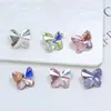 Mariposa Grande Dongzhou 10*9 Color Coñac Rosa Pedrería para Uñas Diamante de Imitación Colorido Decoración de Uñas Accesorios para Pasadores DIY