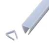 Tira de Sellado de Silicona en Forma de U Tira de Borde Transparente de Silicona Tira Anticolisión para Bordes de Lámina de Vidrio Metal Resistente a Altas Temperaturas Tira de Goma en Forma de U