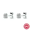 Moda Europeia e Americana Mais Vendida Estilo Ins Brincos de Pétalas Turquesa Prata Esterlina S925 Brincos de Diamante Joias de Nicho Brincos