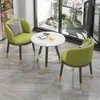 Mesa Pequeña y Sillas Doble Capa para Ocio en Balcón, Mesa de Centro y Sillas Sencillas Modernas de Moda, Juego de Tres Piezas de Una Mesa y Dos Sillas para Hotel