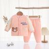 Otoño e Invierno Bebé Algodón Cálido Traje Dividido Ropa Infantil Clase A Niños y Niñas Ropa de Algodón Puro Abrigo de Algodón Ropa Infantil