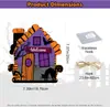 Nova Decoração de Porta de Boas-Vindas de Madeira para Halloween Casa Assombrada Roxa Gato Logo de Porta Pendurado Parede Externa Casa Festa Fantasma