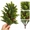 Árboles artificiales simulados de pino y ciprés, plantas, ramas de abeto y pino, follaje artesanal para decoración navideña y de bodas, accesorios de plantas verdes navideñas