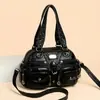 Bolso de mano al hombro, estilo europeo y americano, moda vintage, gran capacidad, bolso cruzado multibolsillos, bolso tote de alta gama para mujer, moderno
