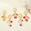 Llave de Metal Frutal Linda de Paz y Alegría Colgante Creativo de Carpa Colgante de Buena Suerte Colgante para Bolso Regalo