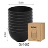 Juego de vajilla de plástico para platos y cuencos de Amazon transfronterizo, plato de cena para el hogar, cuenco de arroz, taza de agua, plato para escupir huesos, 32 piezas al por mayor