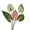 Hojas de cala impresas en 3D, hojas de taro coloridas, plantas verdes artificiales, arreglos florales de jardín estilo Monet para DIY, flores artificiales, suministro transfronterizo