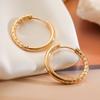 Aogu - Pendientes de estilo europeo y americano con baño de cobre y oro de 18 quilates, estilo retro, combinables, para mujer