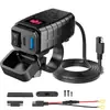 Carregador de Celular para Carro Montado em Moto 54W Novo Alta Corrente Qc+Pd Display Digital Botão Eletrônico Carregamento Rápido