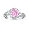 Tonglin comércio exterior venda quente S925 prata incrustada de alto carbono diamante cruz anel feminino fogos de artifício flor de gelo corte zircão cor anel do tesouro