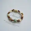 Pulsera de cerámica de Jingdezhen, nueva y que no se decolora, para estudiantes mujeres, pulsera de cuentas de estilo antiguo, pulsera de cerámica fresca y moderna