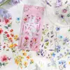 Zabc Calcomanías Planas No. Materiales de Decoración para Diario Serie Casa de las 7 Flores Temática de Plantas, 6 Hojas en 6 Diseños para Elegir