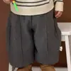 Estilo Coreano Invierno Niña Sombrero de Pico con Pompón Suéter Tejido Rayado Elegante Pantalones de Felpa Gruesos Versátiles para Niños
