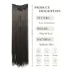Pelucas Europeas y Americanas Más Vendidas para Comercio Exterior Transfronterizo Piezas de Cabello Grandes de Cabello Largo Recto Extendido para Mujer Extensiones de Cabello Teñidas en Degradado
